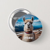 ペルーラマ 缶バッジ (正面&裏面)