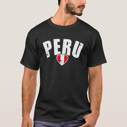 ペルーヴィンテージペルー国旗1 Tシャツ (正面)