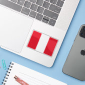 ペルー共和国国旗 シール (ノートパソコンとiPhone)