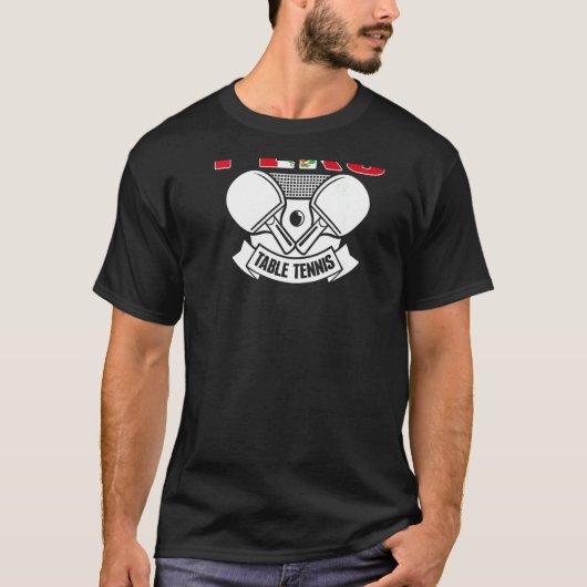 ペルー卓球サポートペルー平ポン茶 Tシャツ (正面)