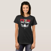 ペルー卓球サポートペルー平ポン茶 Tシャツ (正面フル)
