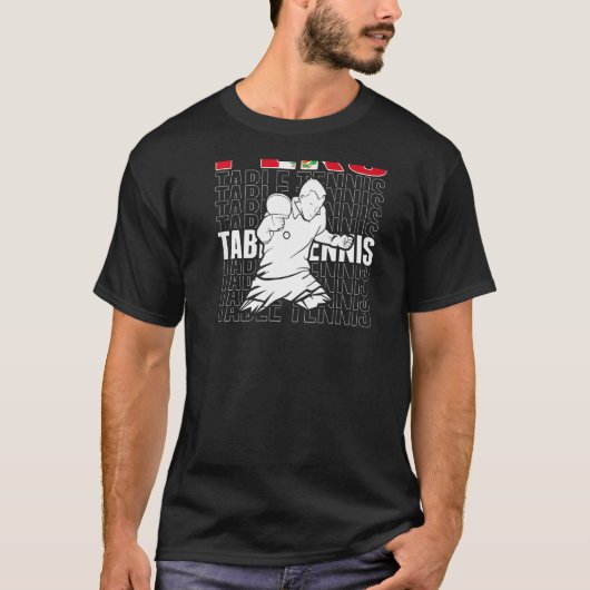 ペルー卓球サポートペルー平ポン茶 Tシャツ (正面)