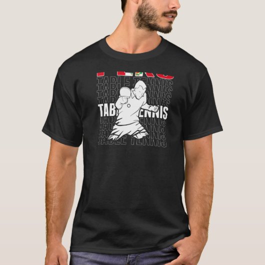 ペルー卓球サポートペルー平ポン茶 Tシャツ (正面)