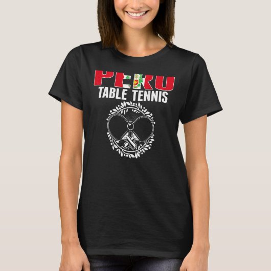 ペルー卓球卓球チームサポート Tシャツ (正面)