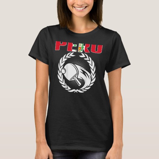 ペルー卓球卓球チームサポート Tシャツ (正面)