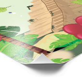 ペルー南米ヴィンテージ漫画旅行ポスター フォトプリント            (角)