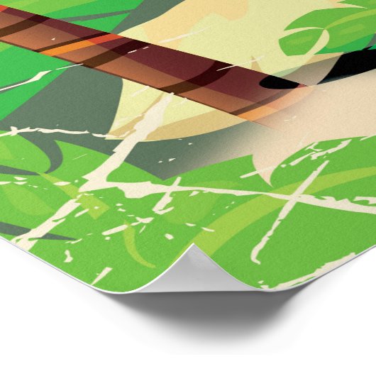 ペルー南米ヴィンテージ漫画旅行ポスター ポスター (角)