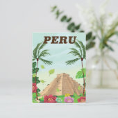 ペルー南米ヴィンテージ漫画旅行ポスター ポストカード (スタンド正面)