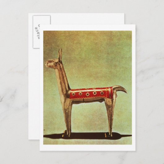 ペルー原産のシルバー ラマの置物（1438年以降） ポストカード (正面/裏面)
