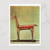 ペルー原産のシルバー ラマの置物（1438年以降） ポストカード (正面)