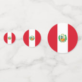 ペルー国旗が付いた表紙吹雪 コンフェッティ (正面)