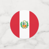 ペルー国旗が付いた表紙吹雪 コンフェッティ (スモール正面)