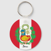 ペルー国旗とペルーの休日,愛国者/スポーツ キーホルダー (裏面)