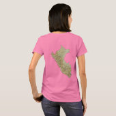 ペルー国旗と地図dk Tシャツ (裏面フル)