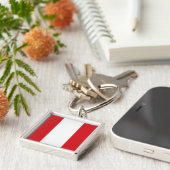 ペルー国旗のキーチェーン キーホルダー (側面)