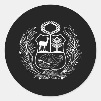 ペルー国旗のコート ラウンドシール