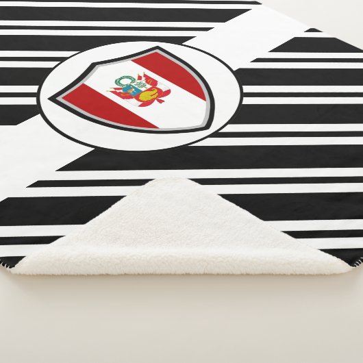 ペルー国旗のシェルパ毛布 シェルパブランケット (3/4)