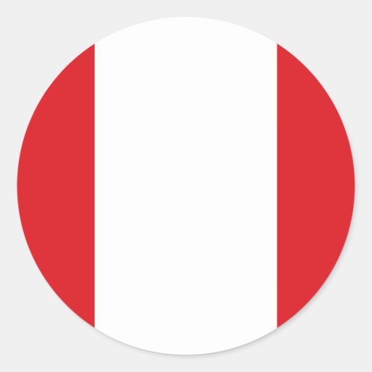 ペルー国旗のシール ラウンドシール (正面)