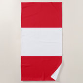 ペルー国旗のチームのサポート ビーチタオル (正面)