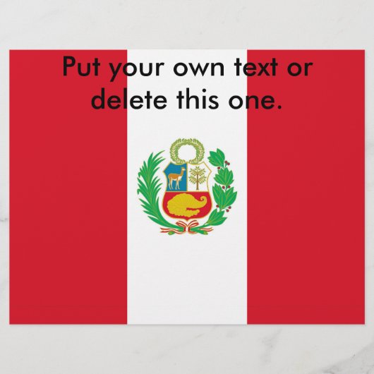 ペルー国旗のフライヤー チラシ (正面)