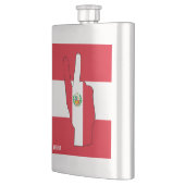 ペルー国旗の勝利のサイン フラスク (左)