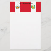 ペルー国旗の文房具 便箋 (正面)