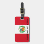 ペルー国旗の荷物タグ ラゲッジタグ (正面縦)