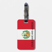 ペルー国旗の荷物タグ ラゲッジタグ (裏面縦)
