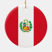 ペルー国旗を持つオーナメント セラミックオーナメント (裏面)