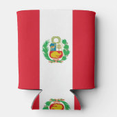 ペルー国旗を持つクーラーボックス 缶クーラー (裏面)