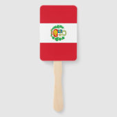 ペルー国旗を掲げたハンドファンのセット ハンドファン (裏面)