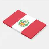 ペルー国旗を掲げたメモ ポストイット (アングル)