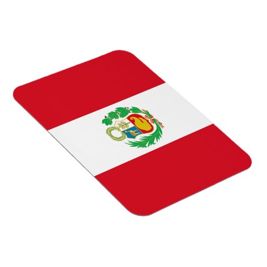 ペルー国旗を掲げた愛国的なフレキシブル磁石 マグネット (右側)