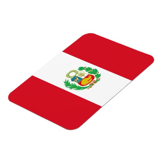 ペルー国旗を掲げた愛国的なフレキシブル磁石 マグネット (左側)