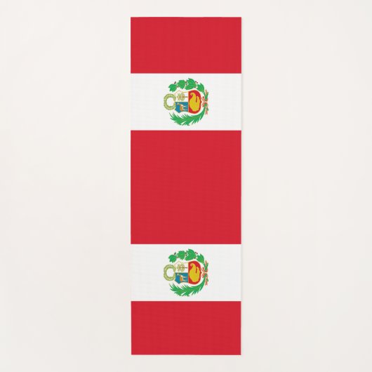 ペルー国旗を掲げた愛国的なヨガマット ヨガマット (正面)