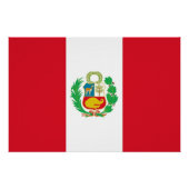 ペルー国旗を掲げた愛国的ポスター ポスター (正面)