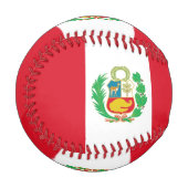 ペルー国旗を掲げた愛国的野球 野球ボール (正面左)