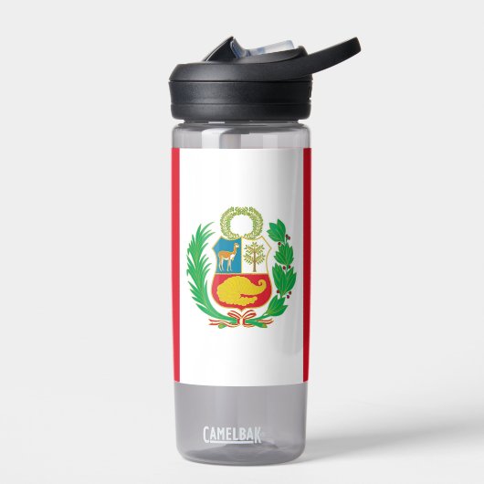 ペルー国旗を掲げた水瓶 ウォーターボトル (左面)