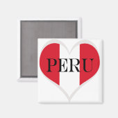 ペルー国旗ナショナルハート マグネット (正面/裏面)