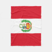 ペルー国旗パベロン・ナショナル・スモール フリースブランケット (正面)