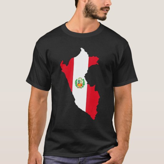 ペルー国旗ペルー概要 Tシャツ (正面)