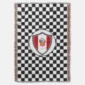 ペルー国旗投げ毛布 スローブランケット (正面縦)