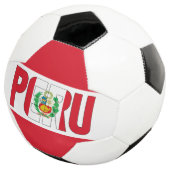 ペルー国旗赤白の愛国心 サッカーボール (3/4)