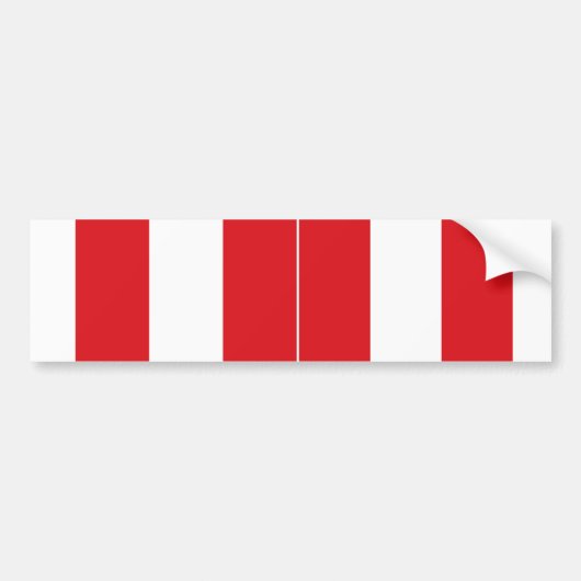ペルー国旗2 バンパーステッカー (正面)