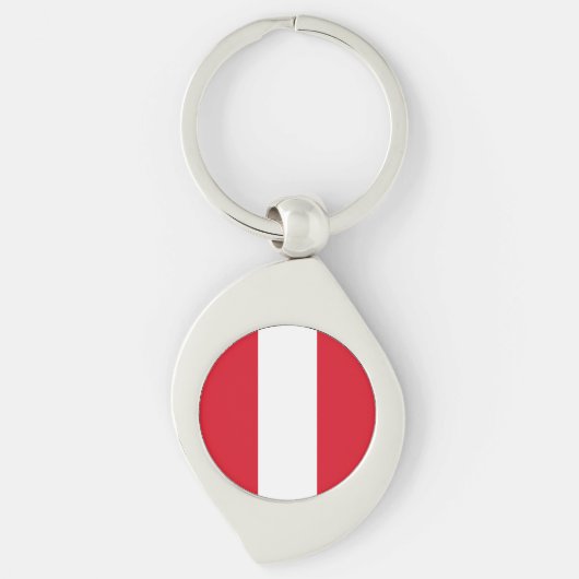 ペルー国旗 キーホルダー (正面)