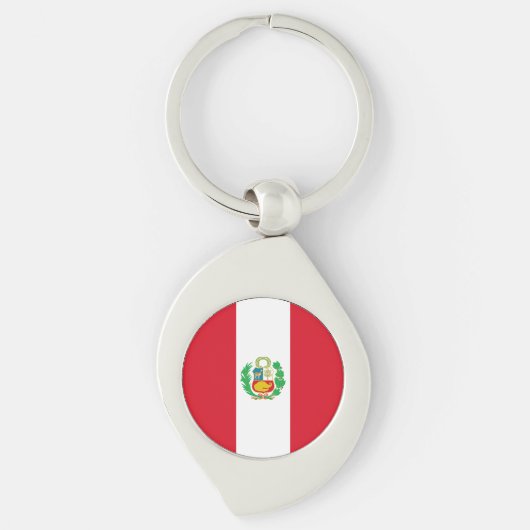 ペルー国旗 キーホルダー (正面)