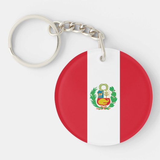 ペルー国旗 キーホルダー (正面)