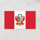 ペルー国旗&コート・オブ・アームズ、ペルー国旗 名刺 (正面)
