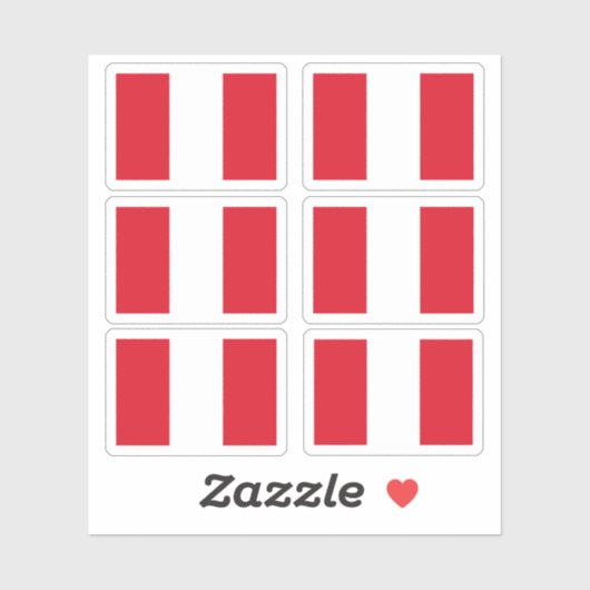 ペルー国旗 シール (シート)