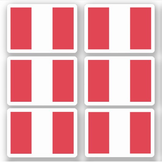 ペルー国旗 シール (正面)